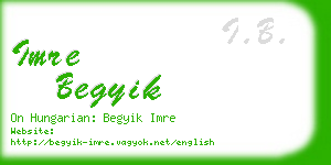 imre begyik business card